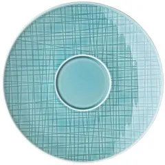 Блюдце «Меш Аква» фарфор D=18см голуб.
