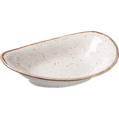 Salad bowl “Punto Bianca”  porcelain  0.9 l , H=70, L=315, B=230mm  white, black