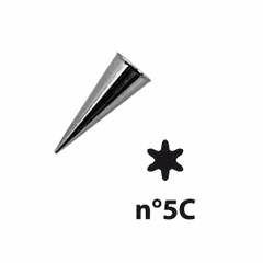 Pastry nozzle “6-pointed star”  stainless steel.