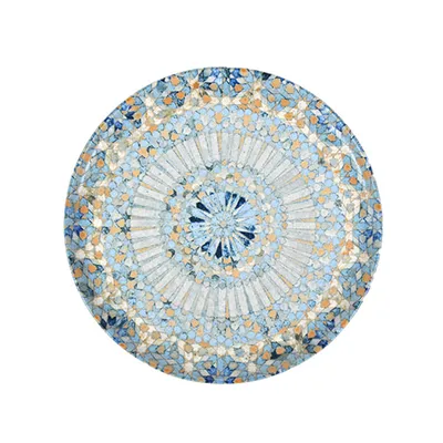 Тарелка «Мозаик» с бортом фарфор D=28см разноцветн.