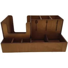 Organizer for tables. appliances plywood ,H=14,L=31,B=18.5cm brown.
