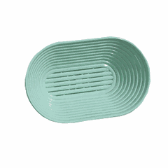 Корзина для расстойки теста овальная на 0,5кг полипроп. ,H=86,L=210,B=150мм голуб.