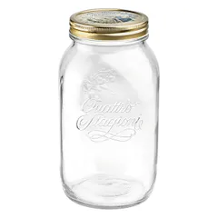 Банка «Кватро Стаджони» круглая с крышкой стекло 1,5л D=12,2,H=21см прозр.