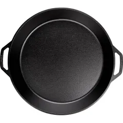 Сковорода 2 ручки чугун D=425,H=80,L=495мм черный, изображение 2