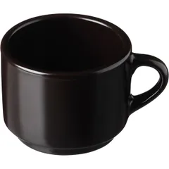 Tea cup “Carbon”  porcelain  200ml  D=80, H=65mm  black, matte