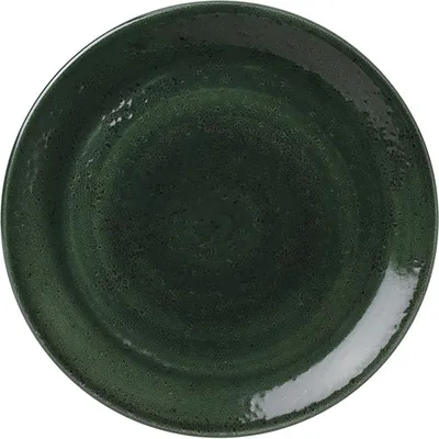 Тарелка «Везувиус Бернт Эмералд» мелкая фарфор D=28,H=2см зелен., Цвет: Зеленый, Диаметр (мм): 280