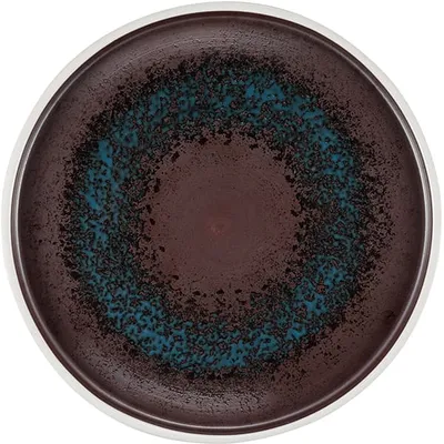 Блюдо «Эстиа» фарфор D=285,H=20мм синий,коричнев.