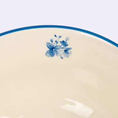 Салатник «Фиори» фарфор 1л D=179,H=87мм слон.кость,синий, Диаметр (мм): 179, изображение 3