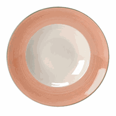 Pasta plate “Rio Pink”  porcelain  D=30cm  white, pink.