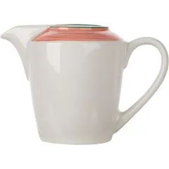 Milk jug “Rio Pink”  porcelain  142 ml , H=8, L=13 cm  white, pink.