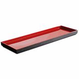 Блюдо сервировочное прямоугольное «Азия  Плюс» пластик ,L=53,B=16,2см красный,черный