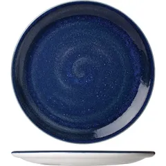 Plate “Vesuvius Lapis” small  porcelain  D=23cm  blue