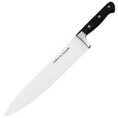 Нож поварской «Проотель» сталь нерж.,пластик ,L=440/300,B=55мм черный,металлич.