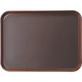 Поднос «Проотель» прорезиненный прямоугольный полипроп. ,L=45,5,B=35,5см коричнев.