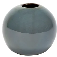 Vase ceramics D=12,H=10cm blue-gray.