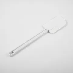 Лопатка жаропрочная силикон,пластик ,L=335/117,B=70мм белый, изображение 2