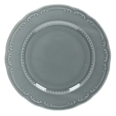 Блюдо «В.Виена Шарм» круглое фарфор D=310,H=27мм серый, Цвет: Серый