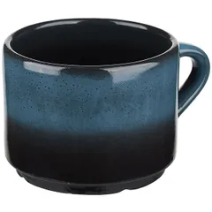 Tea cup “Mars”  porcelain  350 ml  D=95, H=75 cm  black, blue.