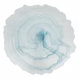 Тарелка-блюдо, матовая стекло D=33,H=2см голуб.