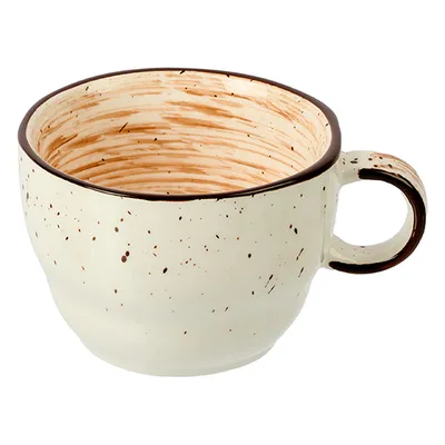 Чашка чайная «Пастораль» фарфор 190мл D=85/53,H=55мм оранжев., Цвет: Оранжевый