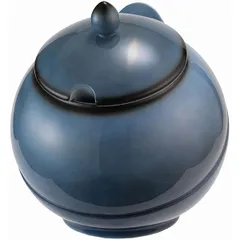 Container with lid porcelain 3.5l D=22,H=26cm blue