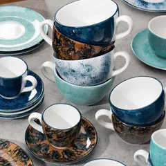 Чашка чайная «Аида» фарфор 280мл D=108,H=66мм коричнев., изображение 3