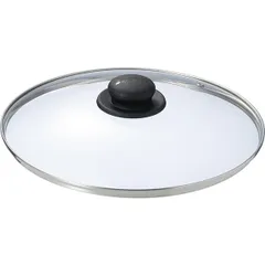 Крышка стекло,пластик D=28см прозр.,черный