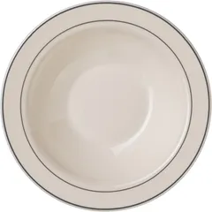 Тарелка глубокая «Рисепшн» стекло 250мл D=160,H=35мм слон.кость,серый