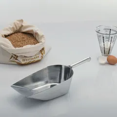 Совок для муки «Хигиа» алюмин. 1,87л ,L=40,B=15см серебрист., изображение 3