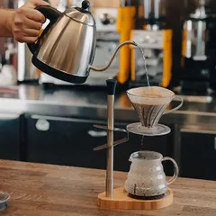 Чайник заварочный стекло 360мл D=8/11,H=10,L=13см прозр.,серый, изображение 4