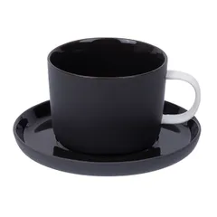 Блюдце «Вейв» фарфор D=100/55мм черный, изображение 3