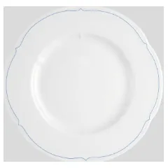 Тарелка мелкая «VERSAILLE BLUE» фарфор D=23см белый,голуб.