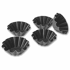 Brioche baking pan [12 pcs]  steel, non-stick coating  D=75, H=28mm  black