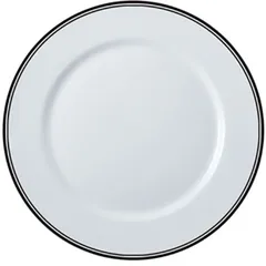 Plate "Richmond" small  porcelain  D=25.4 cm  white, black