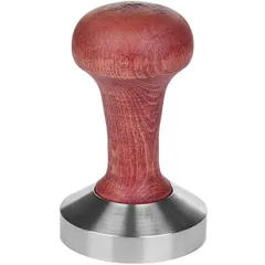 Coffee tamper  stainless steel, wood  D=58, H=95mm  mahogany