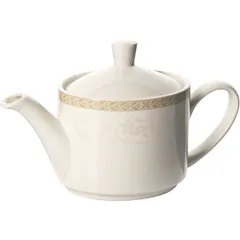 Чайник заварочный «Антуанетт» фарфор 425мл D=10,H=13,L=18см белый,олив.