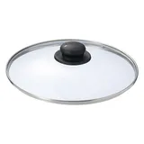 Крышка стекло,пластик D=18см прозр.,черный