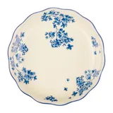 Тарелка глубокая «Фиори» фарфор 0,5л D=20,H=4см слон.кость,синий