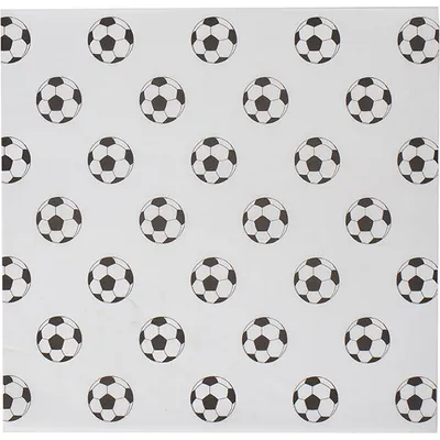 Бумага для подачи «Футбольный мяч»[1000шт] ,L=30,5,B=30,5см белый, Цвет: Белый