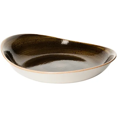 Салатник «Крафт Браун» фарфор 0,67л ,H=55,L=280,B=245мм коричнев., Цвет: Коричневый, изображение 2