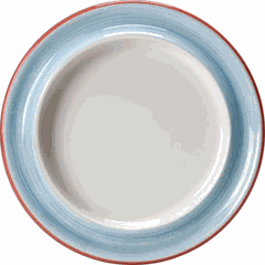 Plate “Freedom Rio Blue” small  porcelain  D=21.6 cm  white, blue