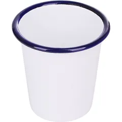 Стакан эмалиров.сталь 300мл D=9,H=9см белый,синий
