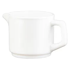 Молочник «Ресторан» стекло 140мл D=70,H=65,L=115мм белый, изображение 3