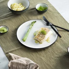 Соусник «Сиель блан» керамика 100мл D=90,H=38мм белый,черный, изображение 3