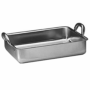 Лоток для запекания с ручками сталь нерж. ,H=9,L=48,B=45см металлич.