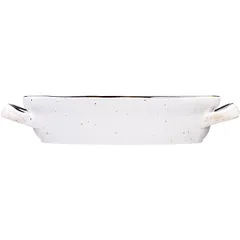 Форма для запекания «Пастораль» овальная с ручками фарфор 1,25л ,H=6,L=25/31,B=19см оранжев., изображение 2