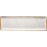 Блюдо «Крафт Вайт» прямоугольное GN 2/4 пластик ,L=53,B=16,2см белый,коричнев.