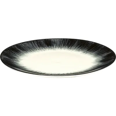 Тарелка «Де» №4 фарфор D=17,5см кремов.,черный, изображение 3