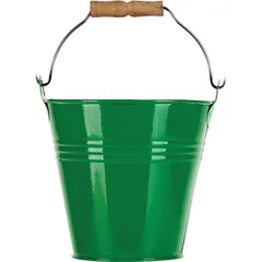 Container for snacks “Bucket”  zinc alloy  D=11, H=10.5 cm  green.