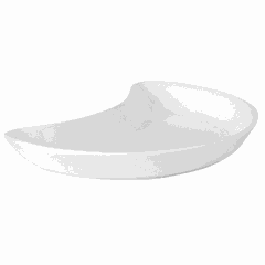 Dish “Simplicity” crescent  porcelain ,H=25,L=200,B=115mm white